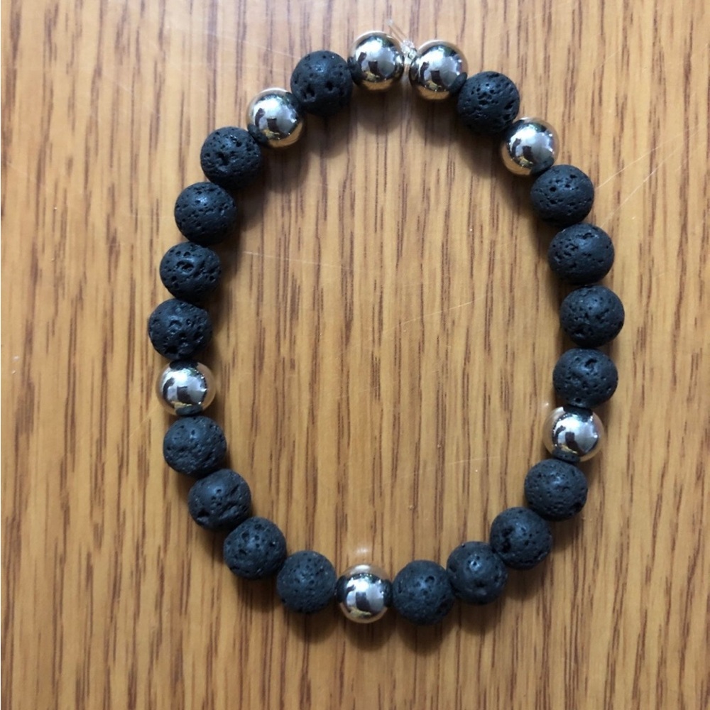 Black/silver bracelet